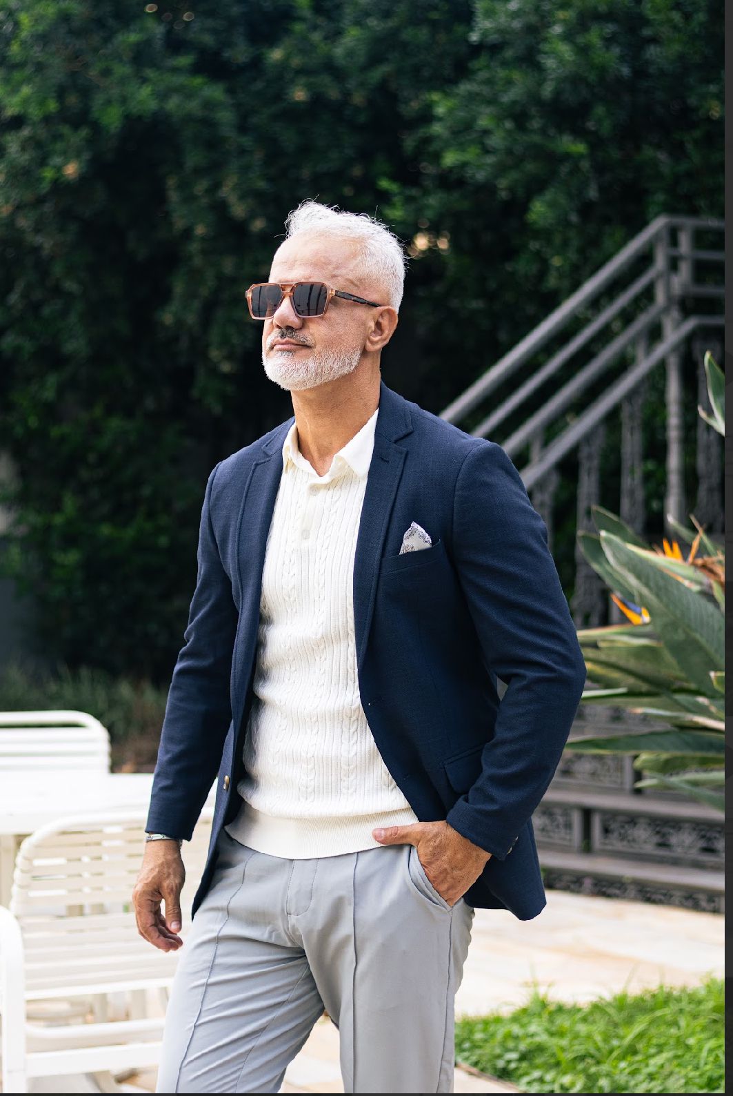 Blazer azul masculino da UOMO Lavras